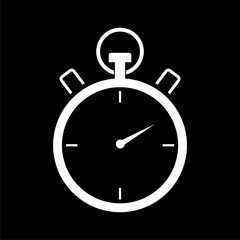Timer icon, Stop watch icon on dark background