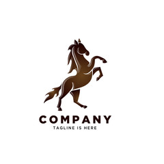 elegant Standing horse logo