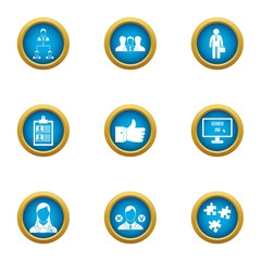 Operating time icons set. Flat set of 9 operating time vector icons for web isolated on white background