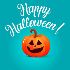 Halloween template banner.  Happy Halloween message design background.
