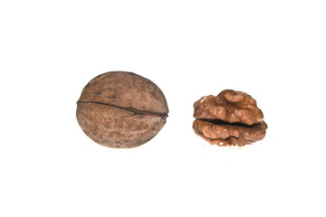 walnut isolated on white background