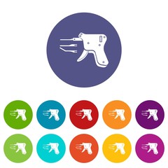 Code reader icons color set vector for any web design on white background