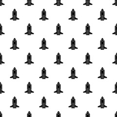 Rocket shuttle pattern vector seamless repeating for any web design