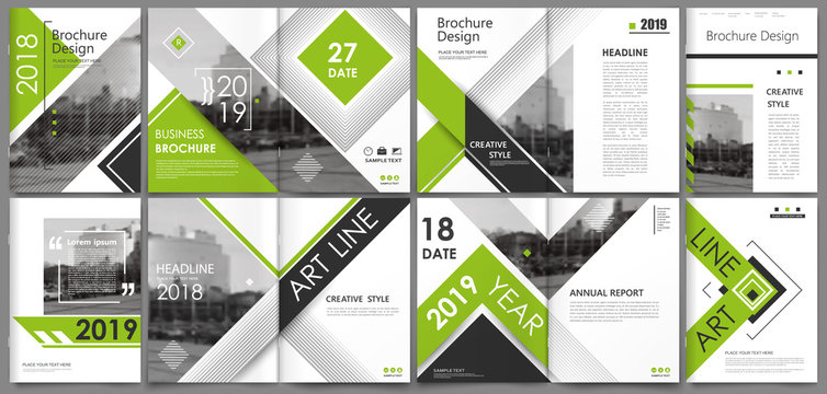 Abstract white a4 brochure cover design. Fancy info banner frame. Modern ad flyer text. Annual report binder. Title sheet model set. Fancy vector front page. City font blurb art. Green line figure