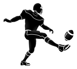 American Football Player Silhouette