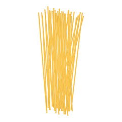 Spaghetti mockup. Realistic illustration of spaghetti vector mockup for web design isolated on white background