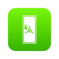 Safe door icon digital green for any design isolated on white vector illustration