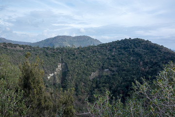 Fototapeta na wymiar Monte Nuovo and Gauro two extinct volcanoes, Phlegraean Fields (Campi Flegrei)