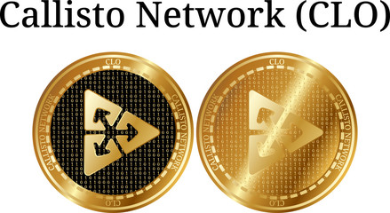 Set of physical golden coin Callisto Network (CLO)