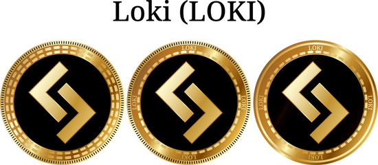 Set of physical golden coin Loki (LOKI)