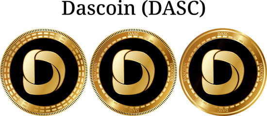 Set of physical golden coin Dascoin (DASC)