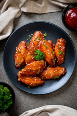 barbecue chicken wings with white sesame