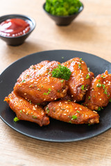 barbecue chicken wings with white sesame