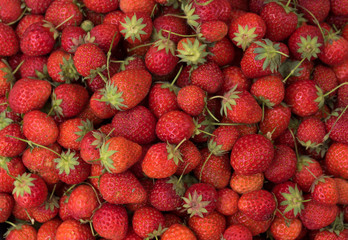 Organic Strawberries Background