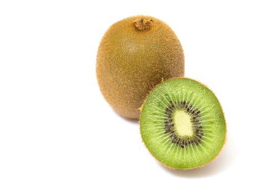 Kiwi fruit isolated on white background.