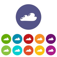 Internet cloud icons color set vector for any web design on white background