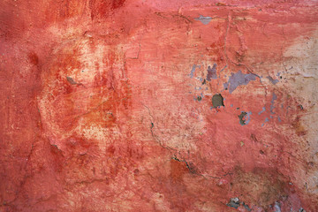 wall grunge cracked texture in pink and salmon
