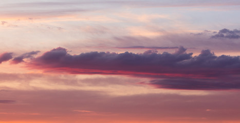 Beautiful clouds at sunset as an abstract background