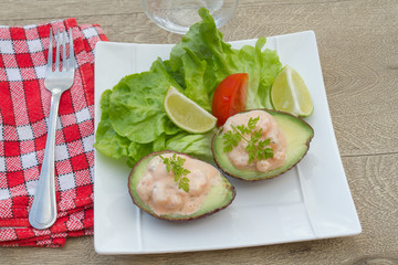 avocats au crevettes