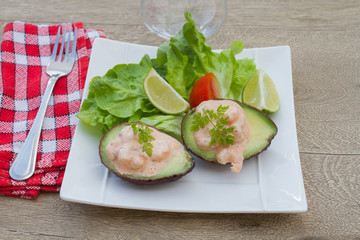 avocats au crevettes