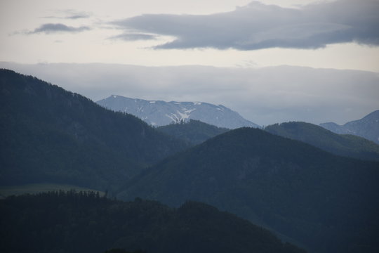 Ober&ouml;sterreich, Laussa, Spadenberg, Alpenvorland, Gewitter, Wolken, Wetterumschwung, Alpen, Voralpen, Hoher Nock, Pyhrgas, Gro&szlig;er Pyhrgas