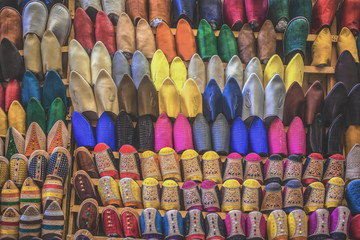 Obraz premium Oriental shoes on display