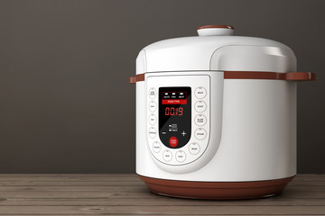 Modern Electric Multi Cooker. 3d Rendering