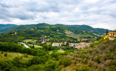 Fototapeta na wymiar Country landscape in Italy.