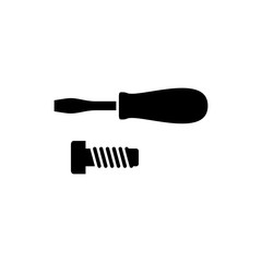 Screwdriver and screw icon