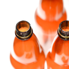 Beer plastic bottles 
