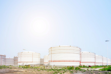 view of oil depot, containers in