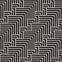 Abstract geometric pattern with stripes. Vector seamless background. Black and white lattice texture.