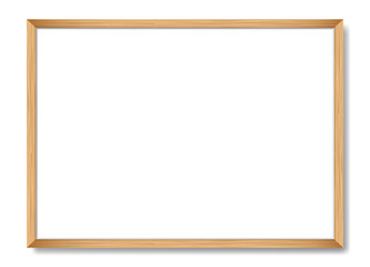 Blank wooden frame. Vector template