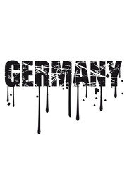 graffiti tropfen farbe risse text kratzer 3 farben deutschland nation schwarz rot gold flagge design logo cool