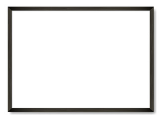 Blank black wooden frame A4. Vector template