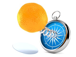 Orange with compass
