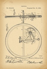 1894 Patent Velocipede Bicycle Unicycle history invention