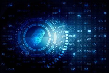 
Fingerprint Scanning Technology Concept 2d Illustration