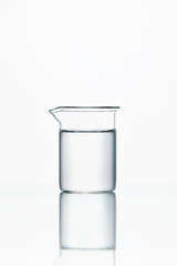 Laboratory Glass With Transparent Liquid