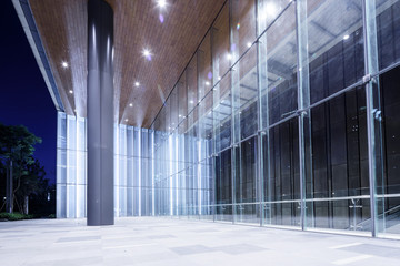 modern square and skyscrapers