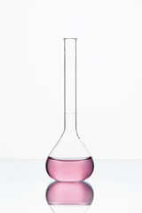 Laboratory Equipment. Glass With Colorful Liquid