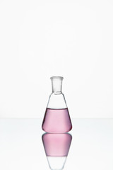 Laboratory Equipment. Glass With Colorful Liquid