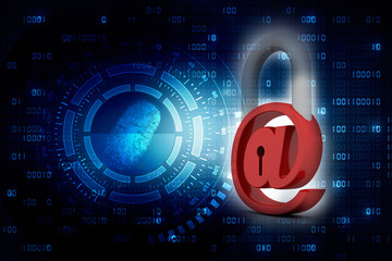 3d rendering E mail sign connect with world