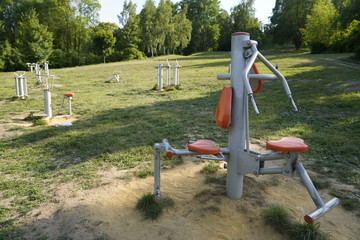 Street workout machine in a park