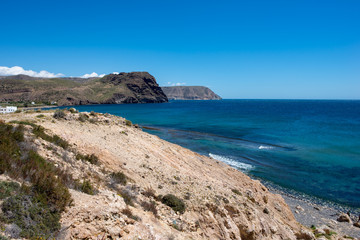 Fototapeta premium The coast in the blacks of almeria