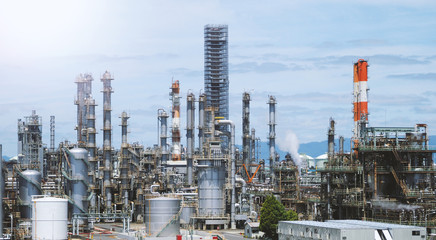 Petroleum factory oil tank in Osaka Japan