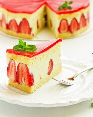 Frese cake with strawberries.