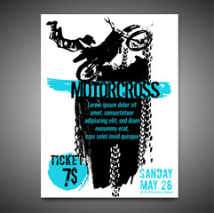 Obraz premium Motorcycle Flying Poster