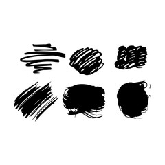 Brush strokes set. Perfect design to decorate your greeting cards, posters, T-shirts, banners, print invitations.