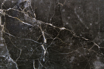 Black dark marble texture background closeup. Grunge stone surface
